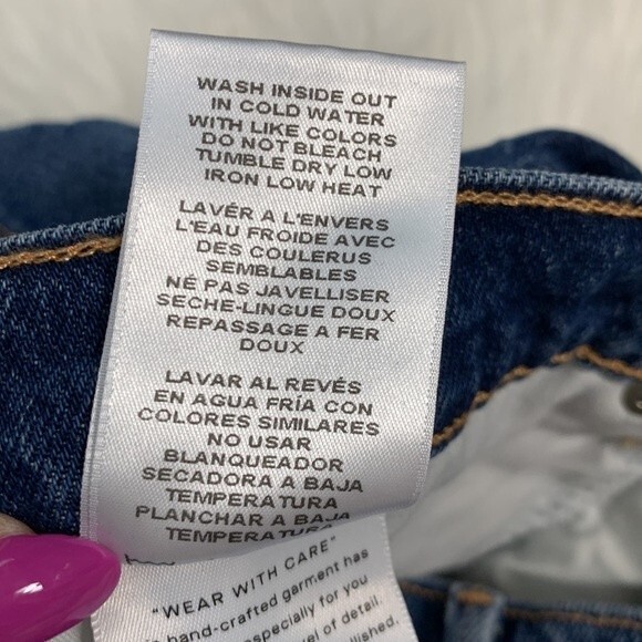 Good American Good 90’s High Waisted Denim Jean Frayed Cut Off Shorts Plus Sz 20 - Picture 10 of 13